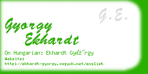 gyorgy ekhardt business card